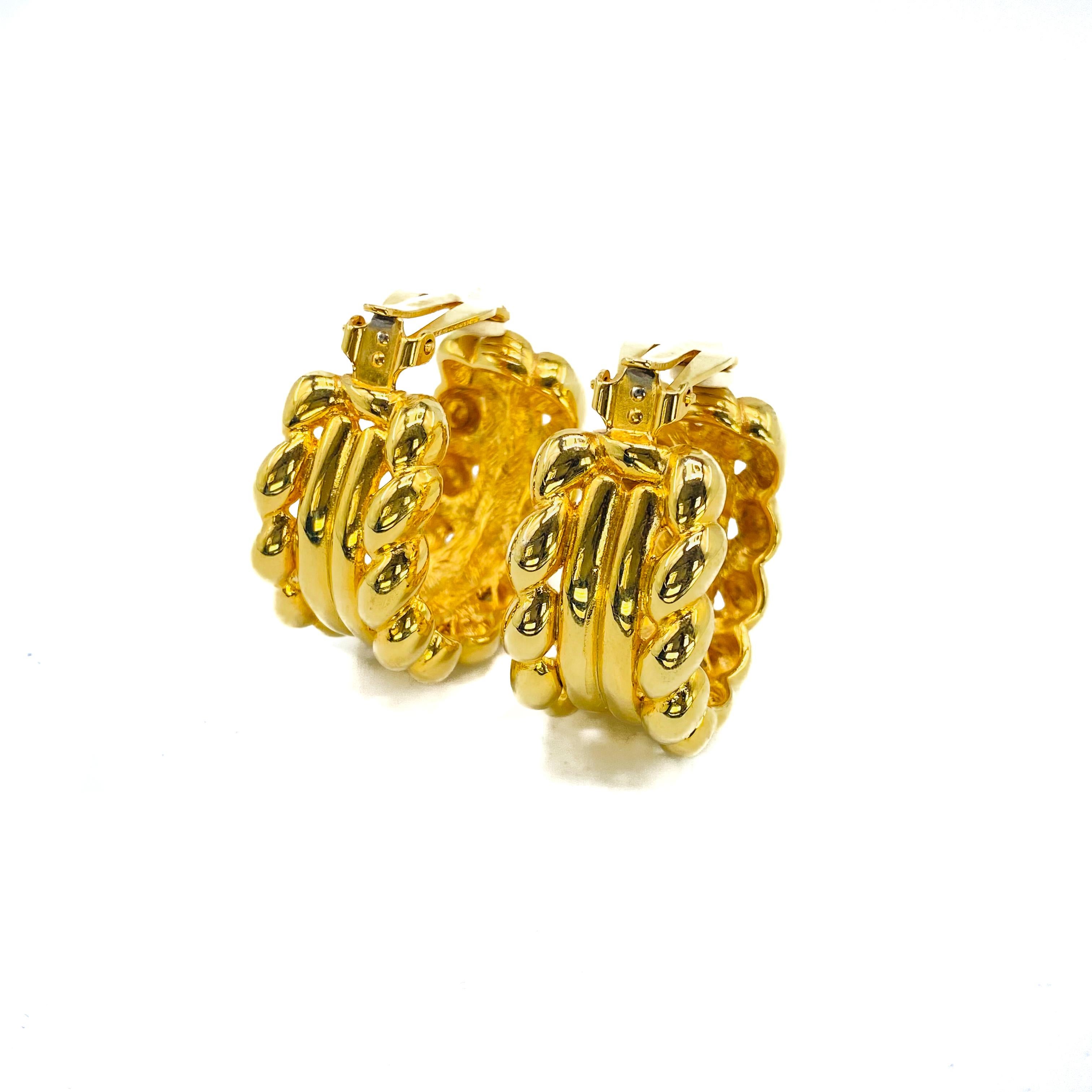 givenchy gold earrings vintage