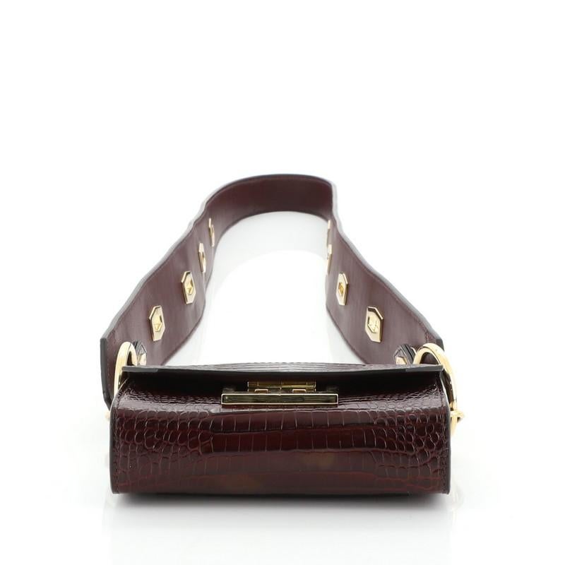 Givenchy Eden Handbag Crocodile Embossed Leather Nano In Good Condition In NY, NY