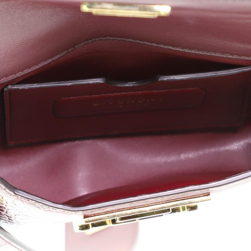 Sac à main Givenchy Eden en cuir gaufré crocodile Nano Bon état à NY, NY