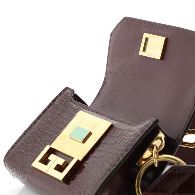 Sac à main Givenchy Eden en cuir gaufré crocodile Nano 1