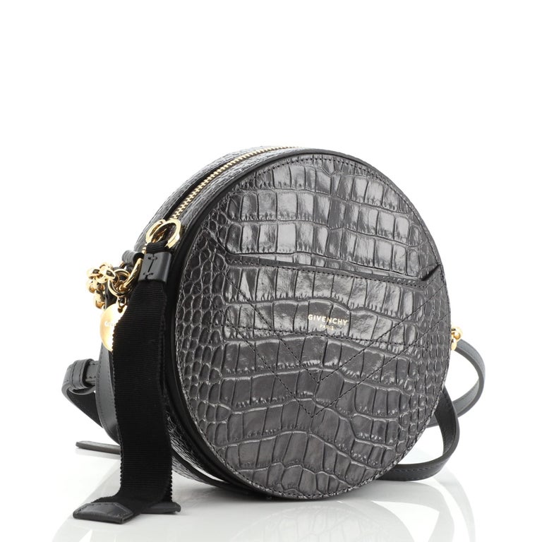 Givenchy Eden Round Crossbody Bag Crocodile Embossed Leather at 1stDibs