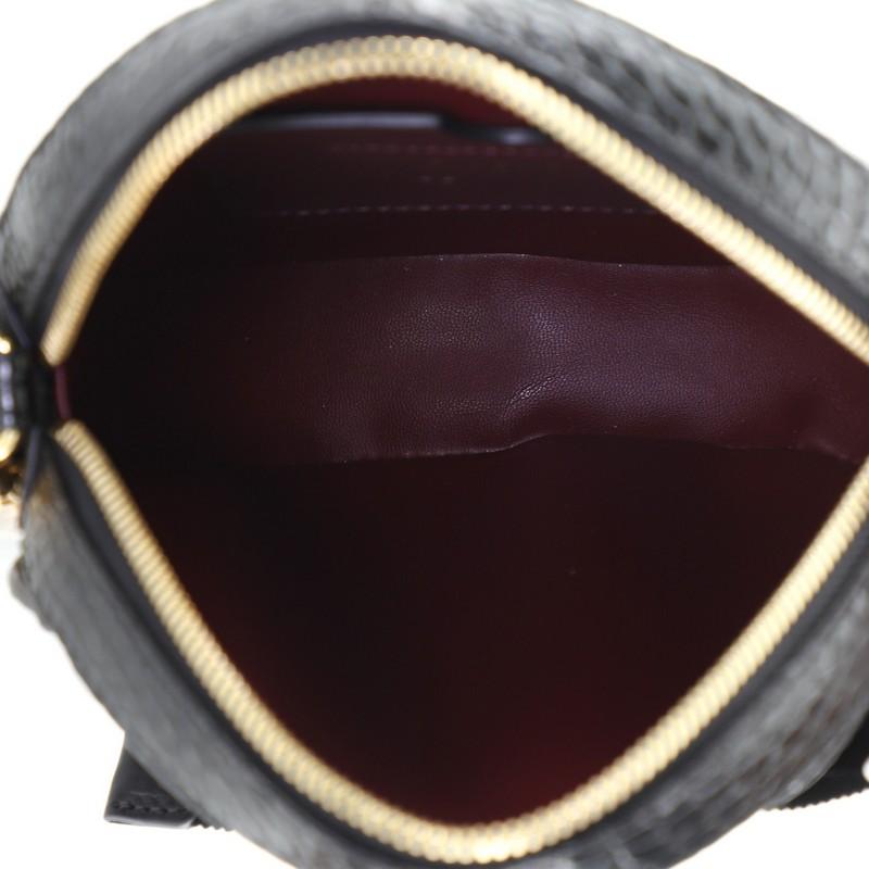 Black Givenchy Eden Round Crossbody Bag Crocodile Embossed Leather