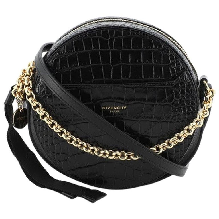 Givenchy Eden Round Crossbody Bag Crocodile Embossed Leather at 1stDibs |  givenchy round bag, black round crossbody bag, givenchy eden round bag