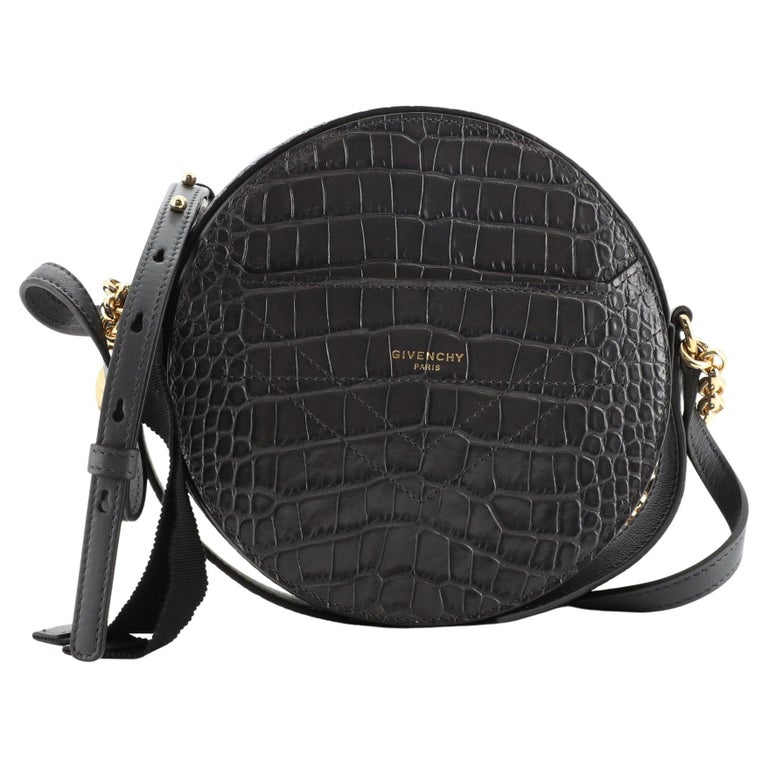 Givenchy Eden Round Crossbody Bag Crocodile Embossed Leather at 1stDibs