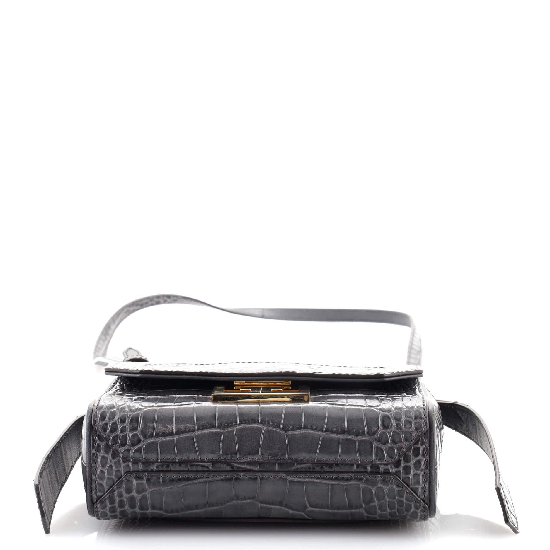 Women's or Men's Givenchy Eden Top Handle Bag Crocodile Embossed Leather Mini