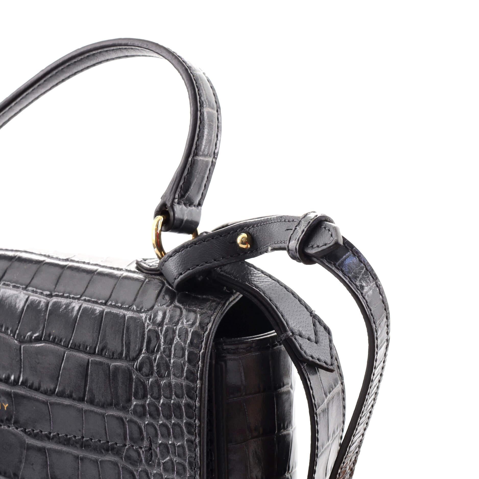 Givenchy Eden Top Handle Bag Crocodile Embossed Leather Mini 2