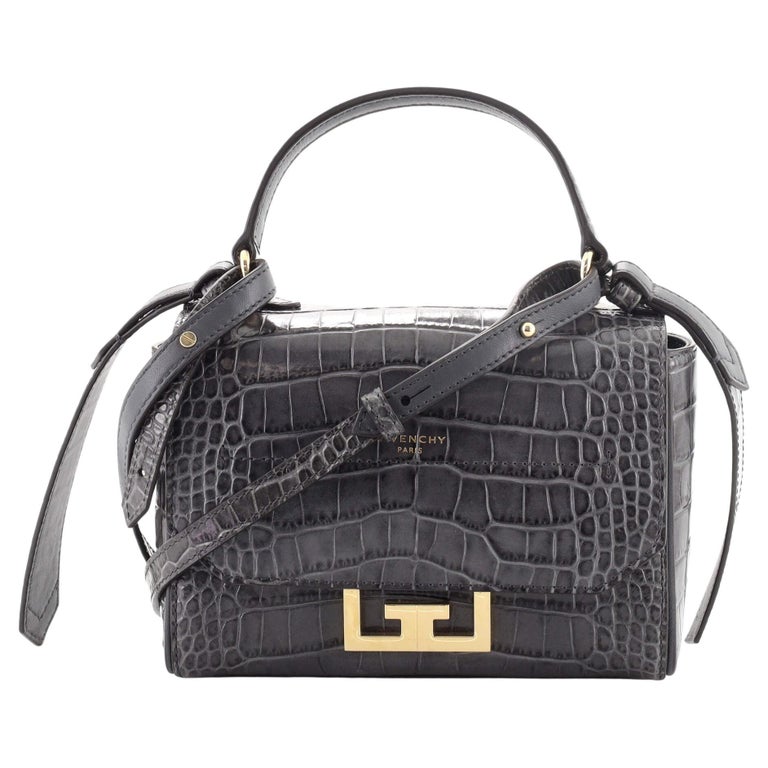 Givenchy Eden Top Handle Bag Crocodile Embossed Leather Mini For Sale
