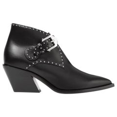 Used Givenchy Elegant Studded Leather Ankle Boots