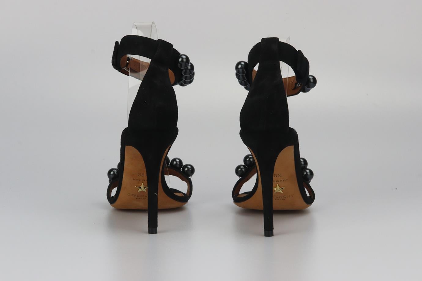 Women's Givenchy Embellished Suede Sandals Eu 38.5 Uk 5.5 Us 8.5