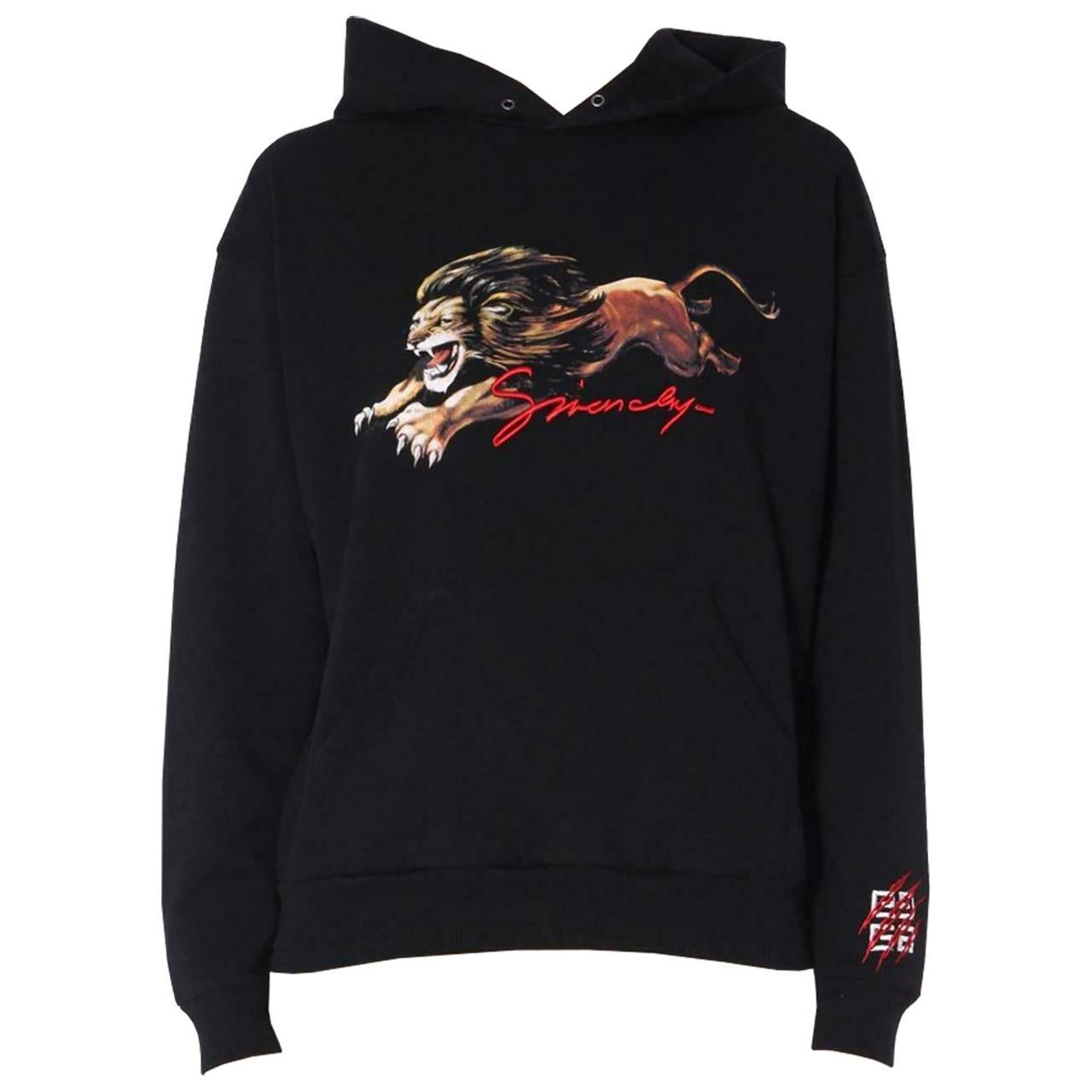 Givenchy Embroidered Printed Cotton Jersey Hoodie