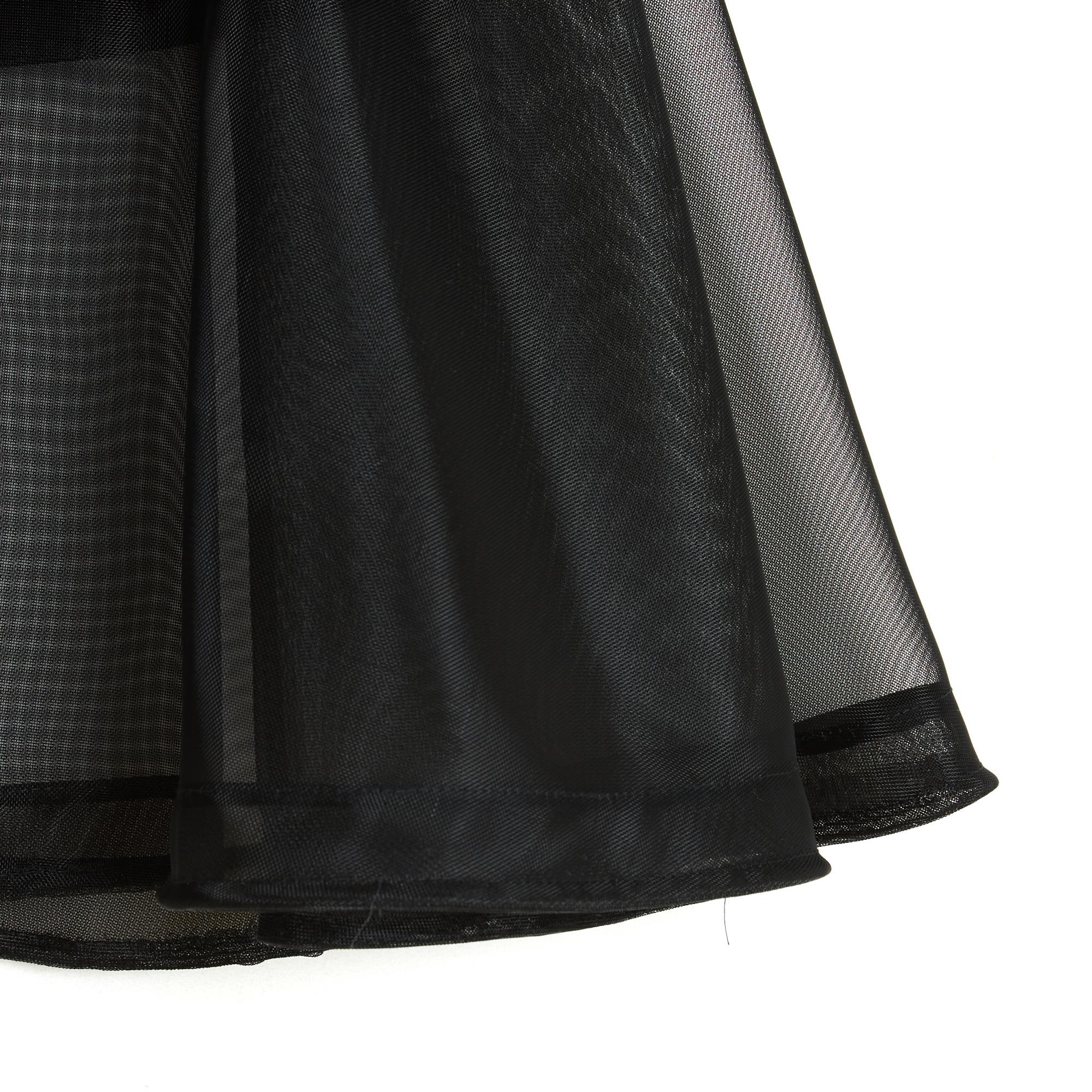 Givenchy Fall 2011 Jupe Cuir Voile FR40 Black Leather Tulle Skirt UK12 US10 For Sale 1