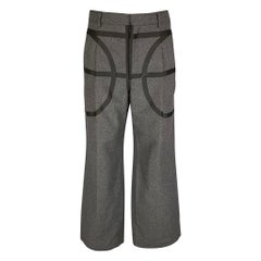 GIVENCHY Collezione Basket Autunno 2014 Taglia 32 Pantaloni a gamba larga in lana nera