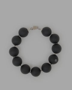 Givenchy Fall 2022 black large bead necklace / Swarovski crystal 4G futuristic