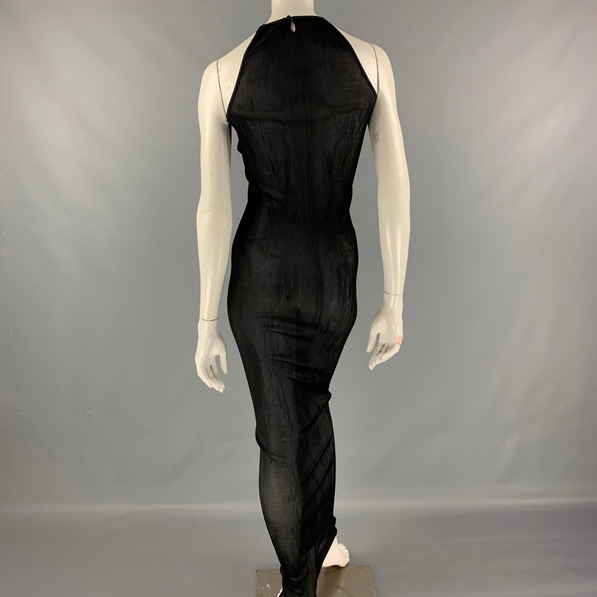 Women's GIVENCHY Fall '21 Size One Size Black Ribbed Silk Maxi Dress