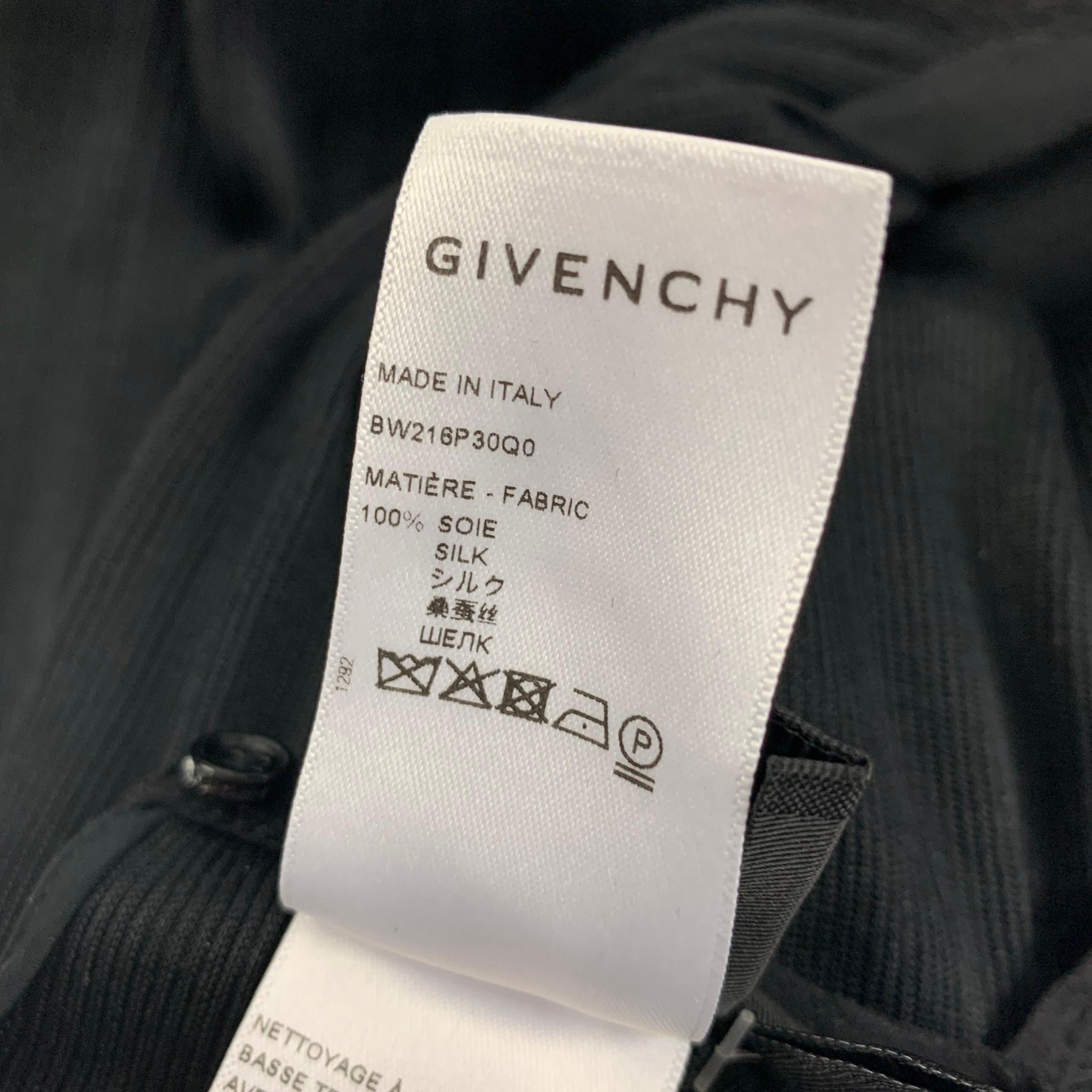 GIVENCHY Fall '21 Size One Size Black Ribbed Silk Maxi Dress 1