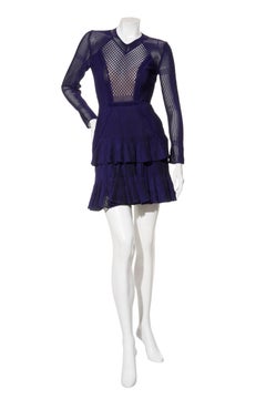 Givenchy Fall/Winter 2022 Runway Violet Mesh Mini Dress Size Small