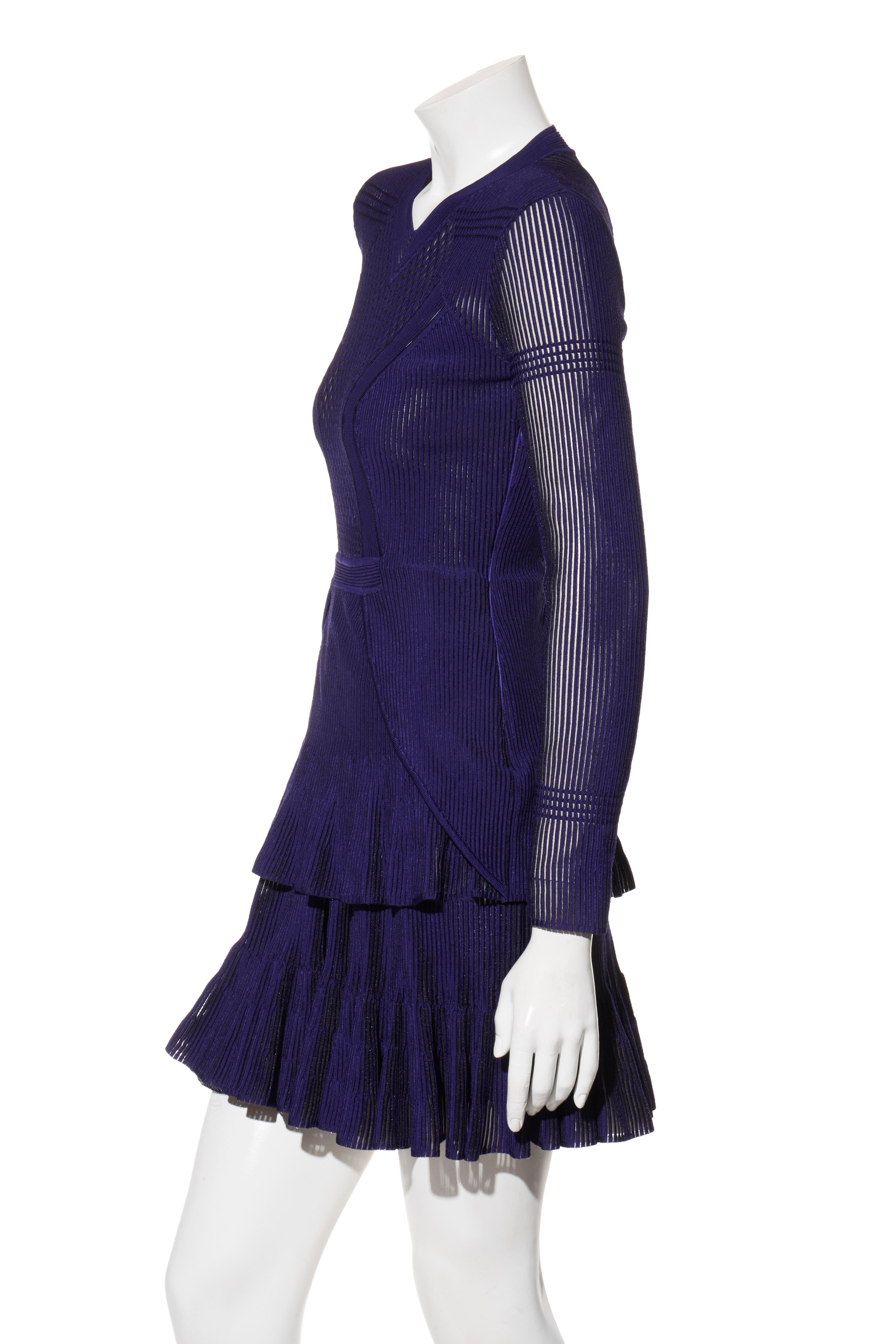 Donna Mini abito a rete viola da passerella Givenchy Autunno/Inverno 2022 Taglia Small in vendita