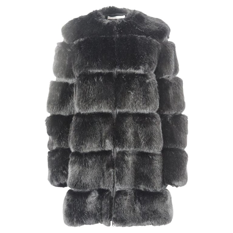 Givenchy Faux Fur And Mesh Coat Small For Sale at 1stDibs