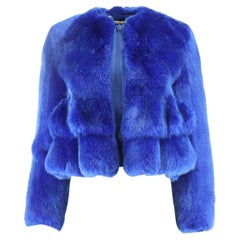 Givenchy Faux Fur Peplum Jacket Fr 36 Uk 8