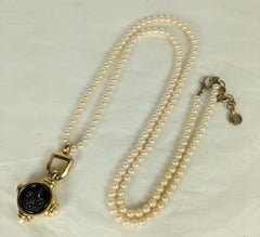 Givenchy Fleur de Lis Pearl Necklace