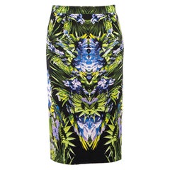 Gonna al ginocchio con motivo floreale di Givenchy taglia M.