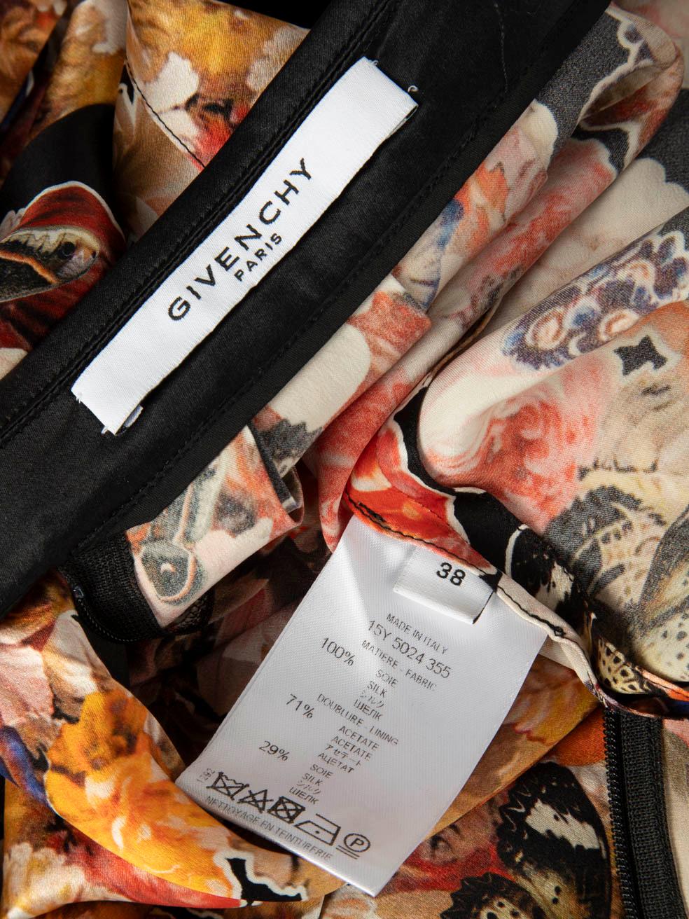 Women's Givenchy Floral Print Silk Pleated Shorts Size M