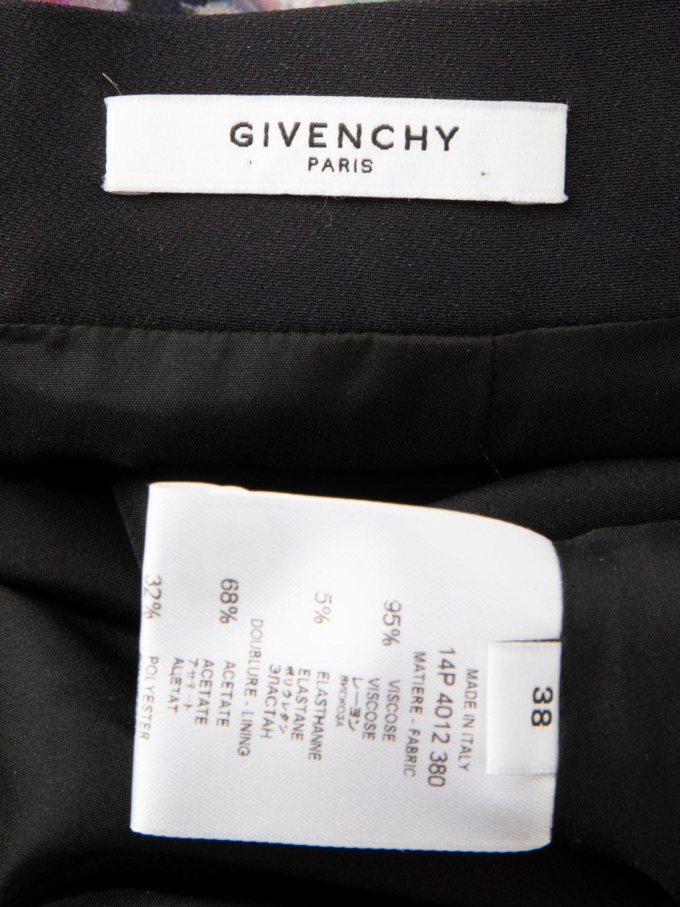 Women's Givenchy Floral Printed Full-Zip Pencil Skirt Size M For Sale