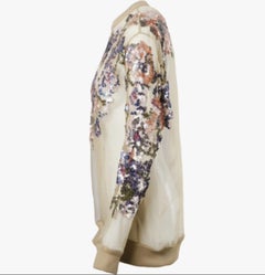 Givenchy Floral Sequin Embellished Sheer Sweatshirt - '10s