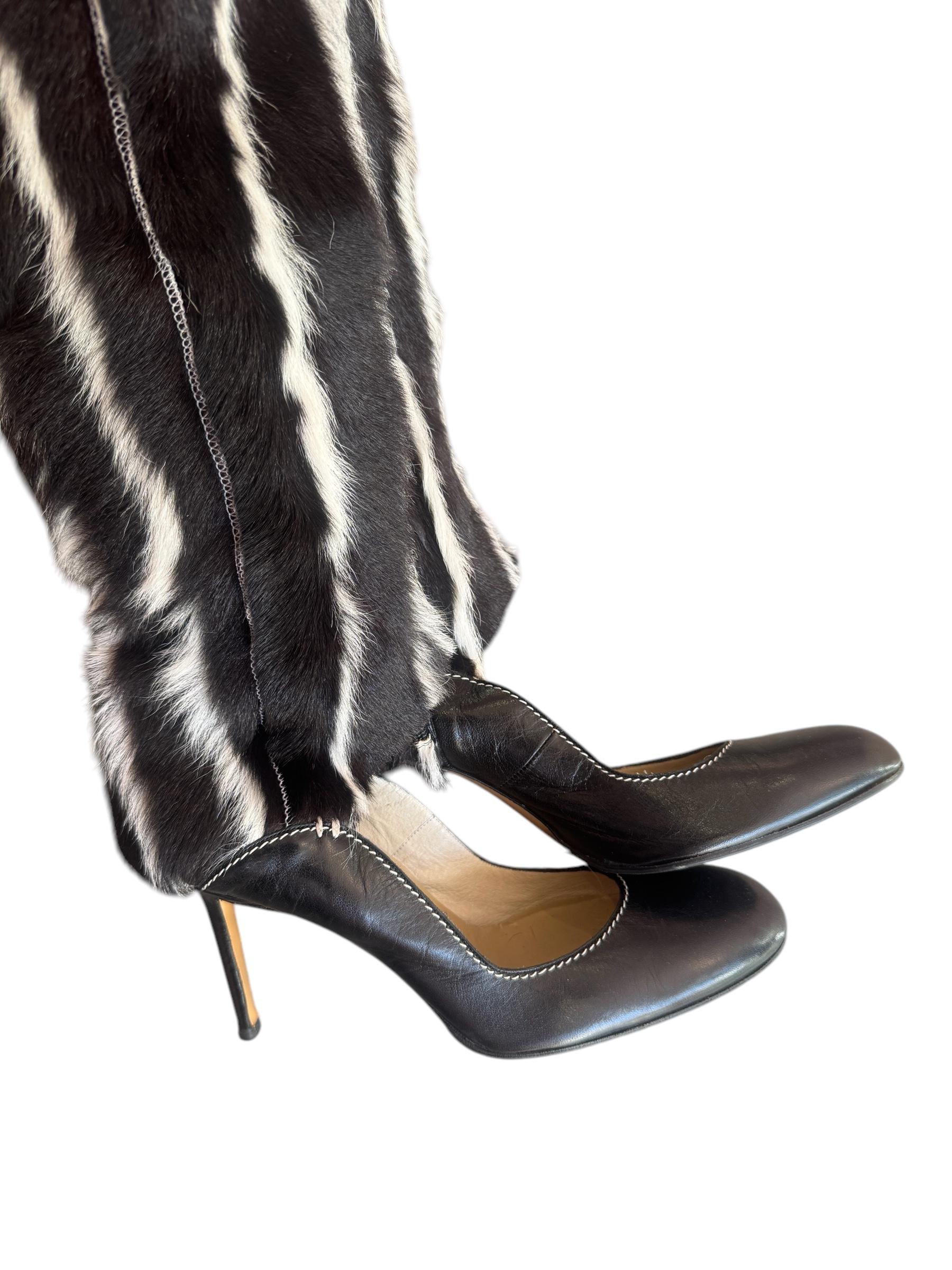 Black Givenchy fur heels