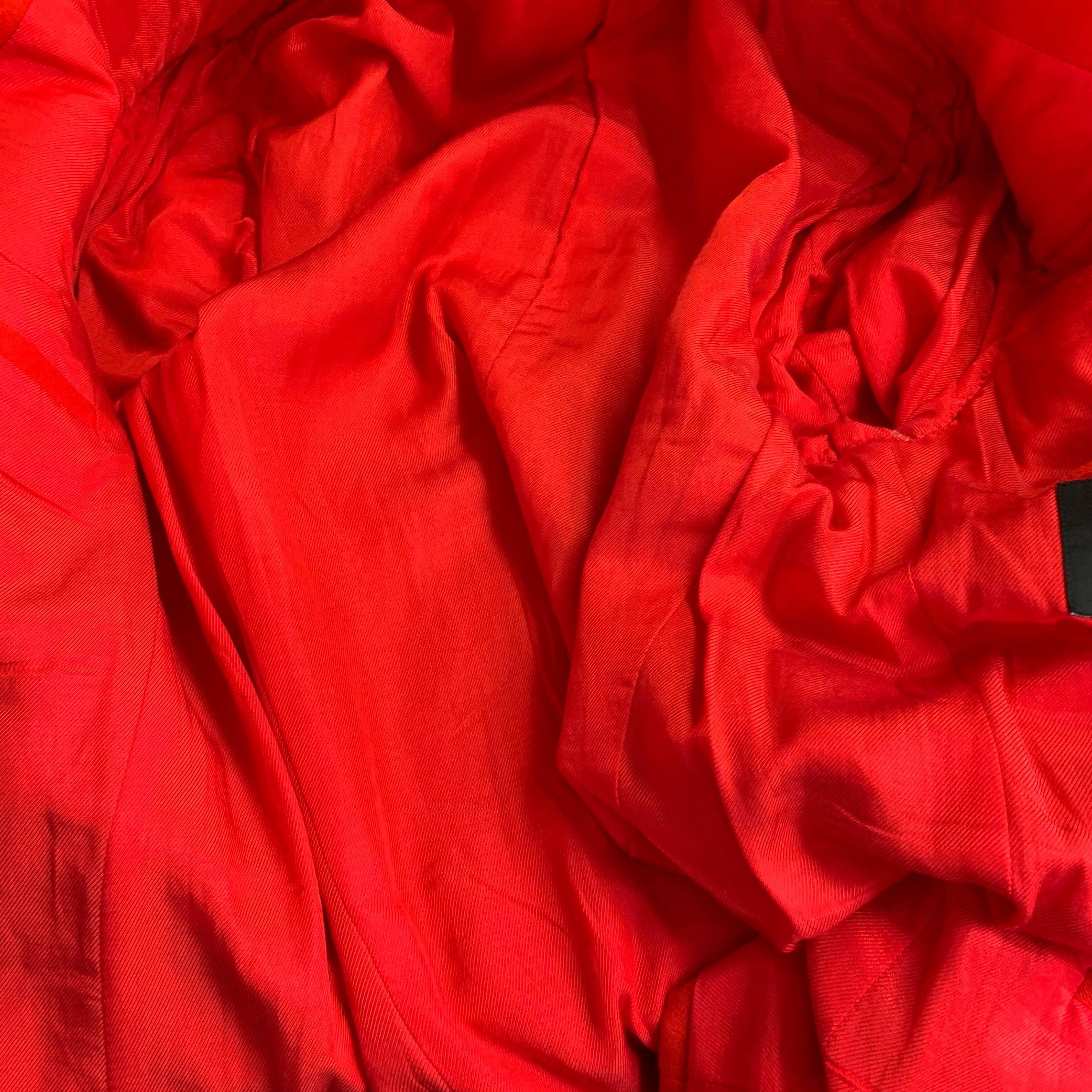 GIVENCHY FW12 Size S Red Twill Wool Cotton Notch Lapel Suit For Sale 7
