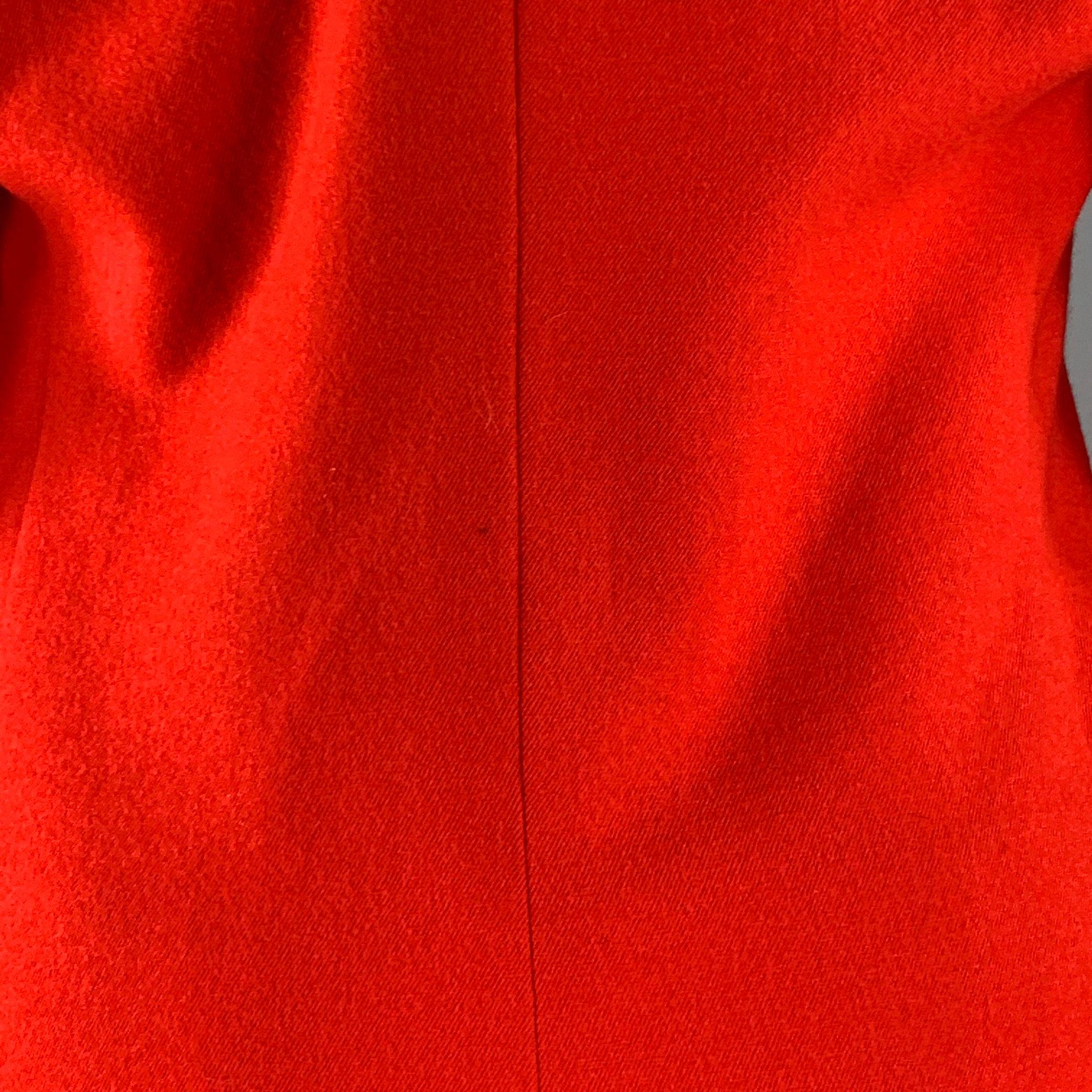 GIVENCHY FW12 Size S Red Twill Wool Cotton Notch Lapel Suit For Sale 3