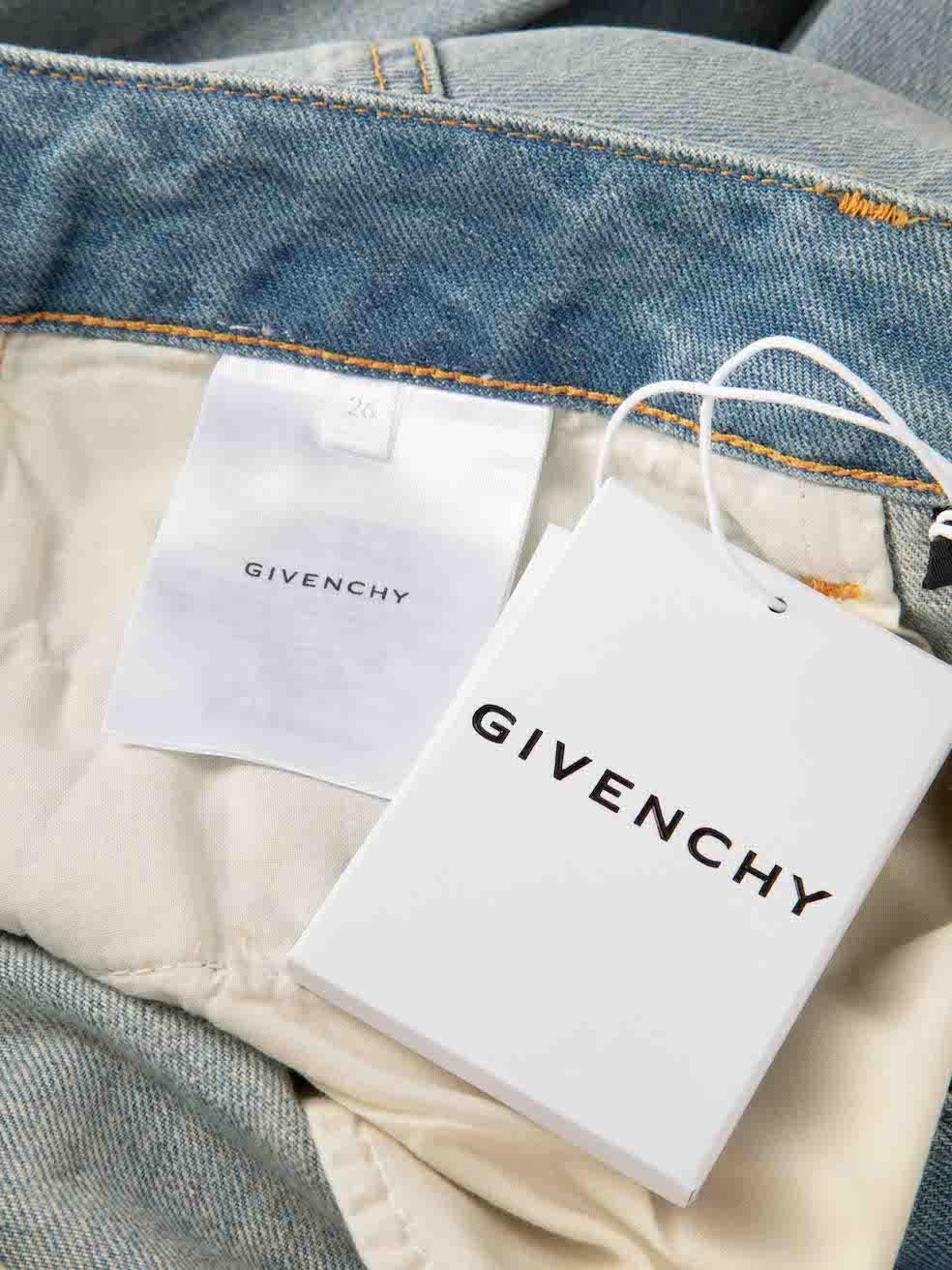 Givenchy FW23 Light Blue Denim Wash Jeans Size S For Sale 4