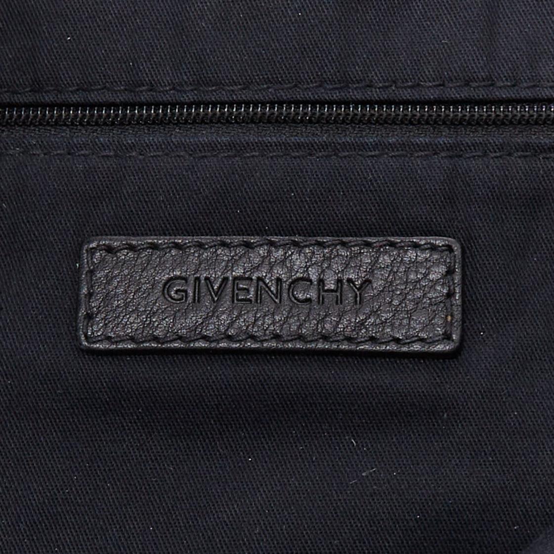 GIVENCHY George V black textured leather gold giant studs tote bag 5