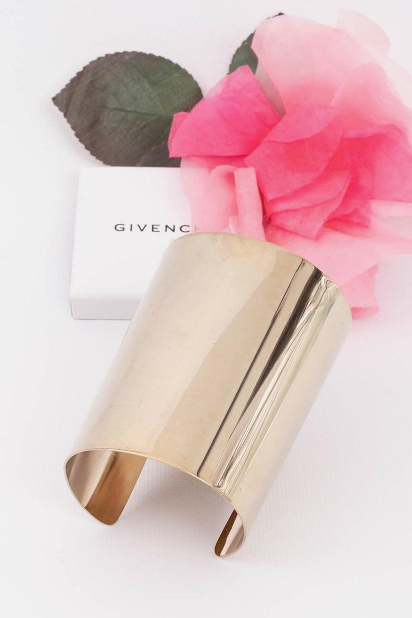 Givenchy Gilded Metal Cuff Bracelet For Sale 4