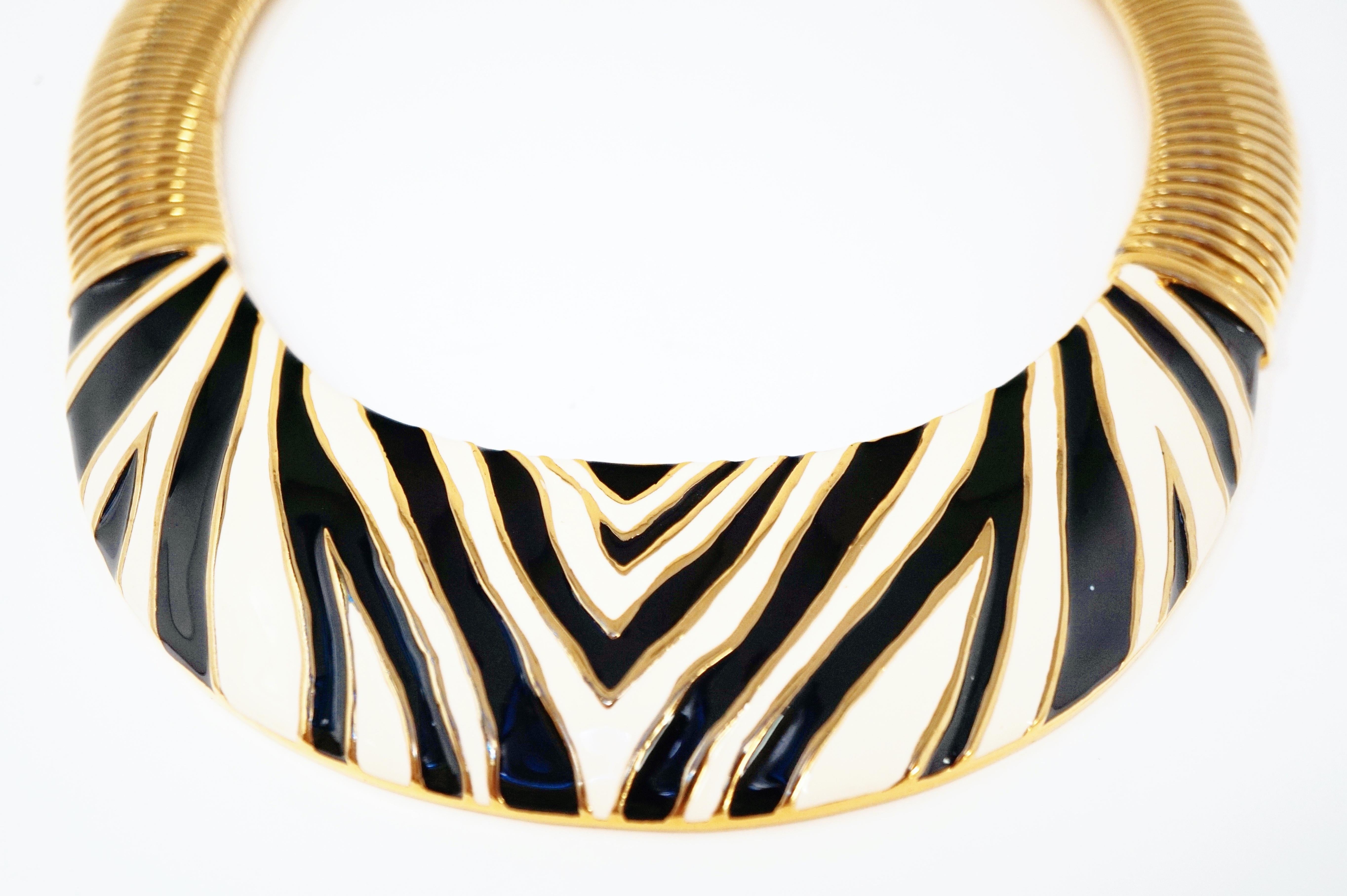 zebra print necklace