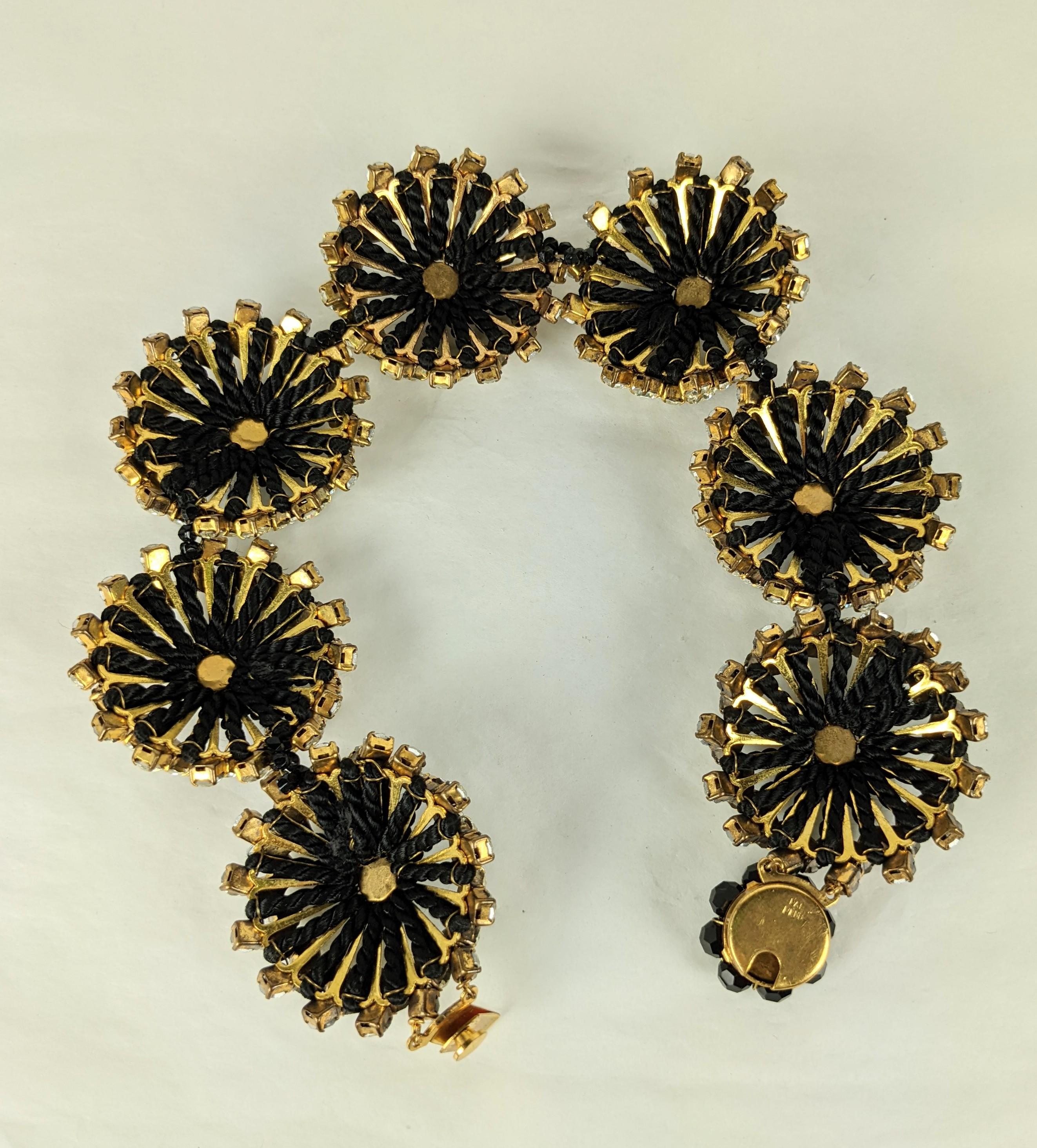 Givenchy Gilt Flower Head and Soutache Choker, Bunny Mellon In Excellent Condition For Sale In New York, NY