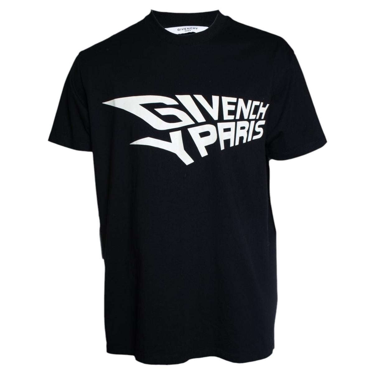 Pre-owned Givenchy , Paris Printed Tshirt In Black
