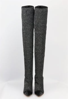 Givenchy Glitter Stretch Knit Over The Knee Boots EU 39 UK 6 US 9