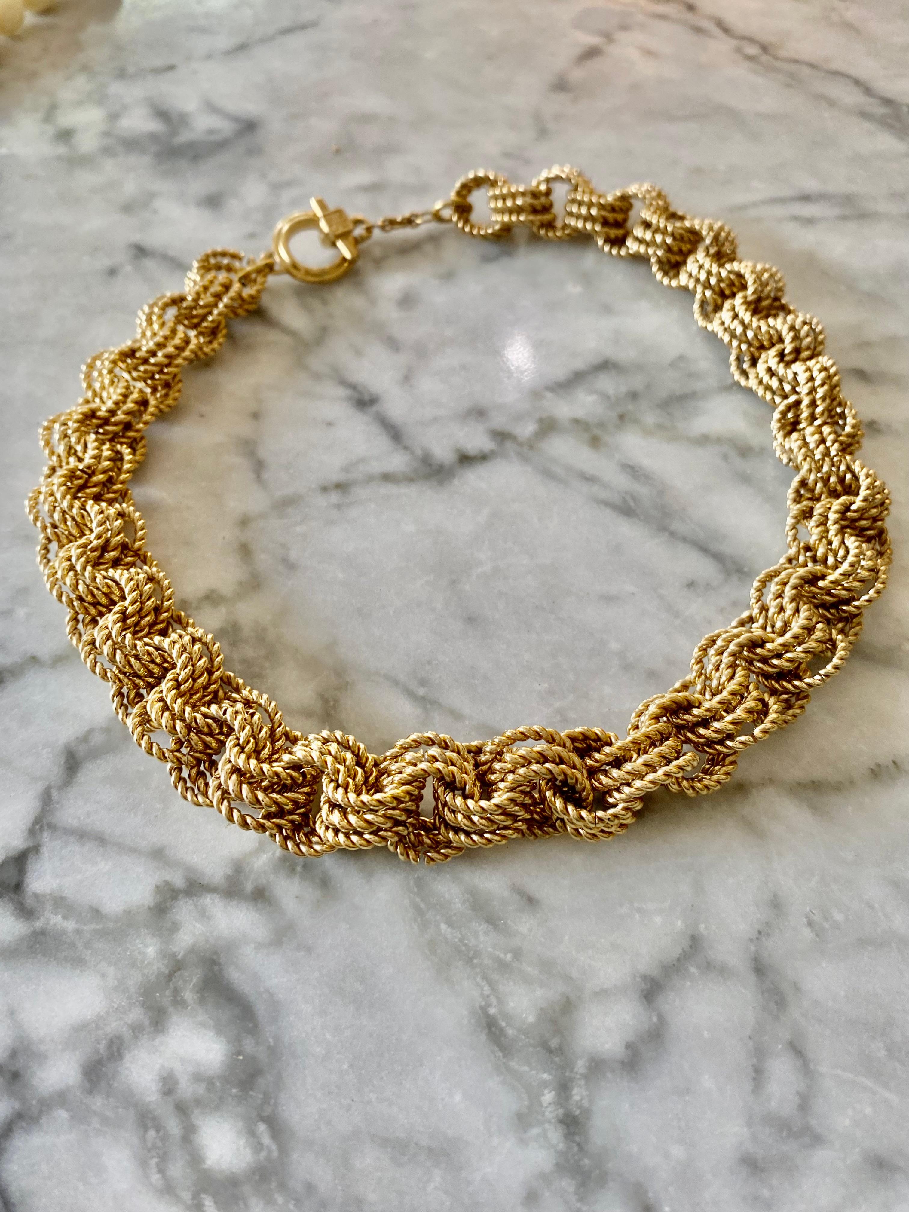 Givenchy Gold Chain Neckalce, France, 1980s In Good Condition In Denia, VC