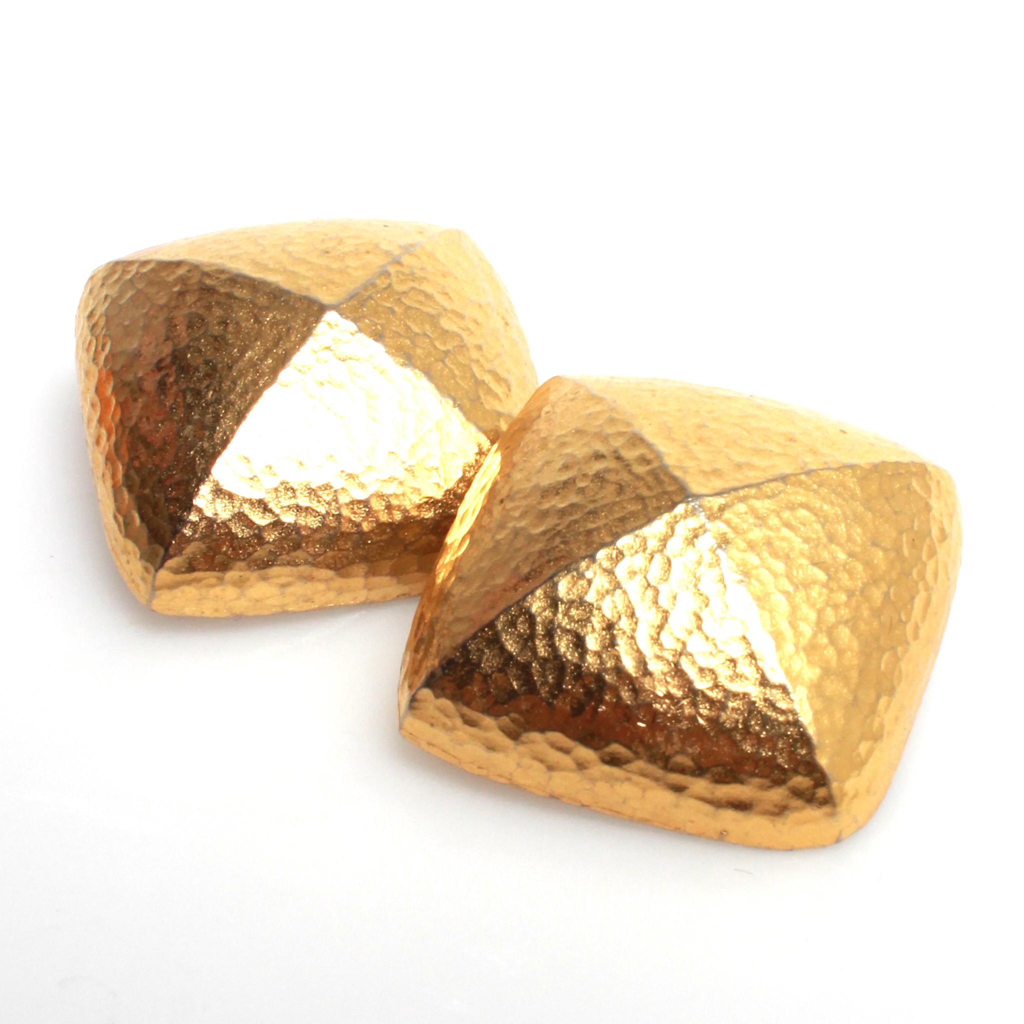 Contemporary 	Givenchy gold clip on earrings For Sale