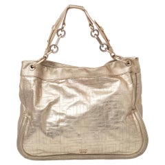 Givenchy Gold Monogram Patent Leather Hobo