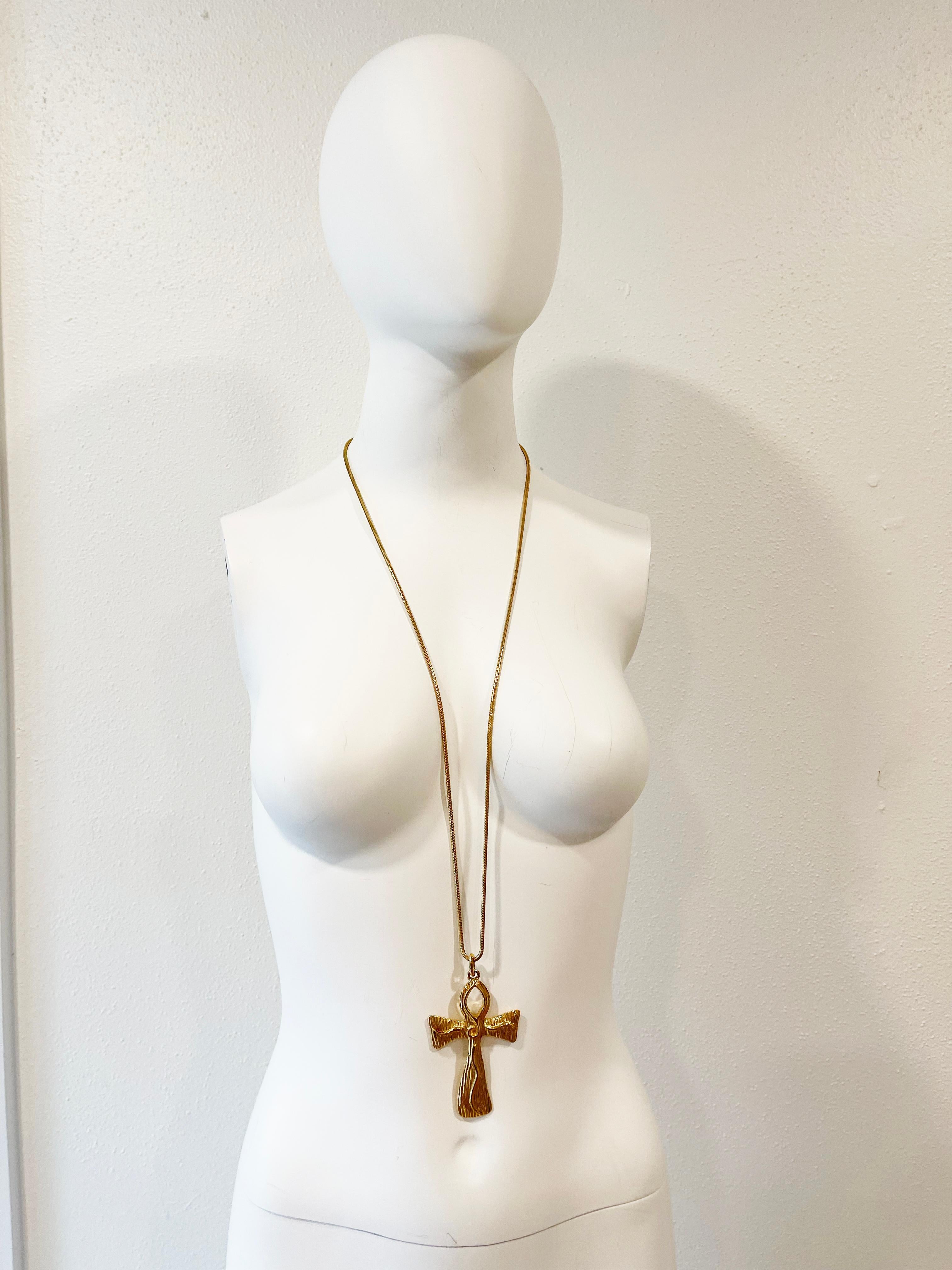 24k gold ankh pendant