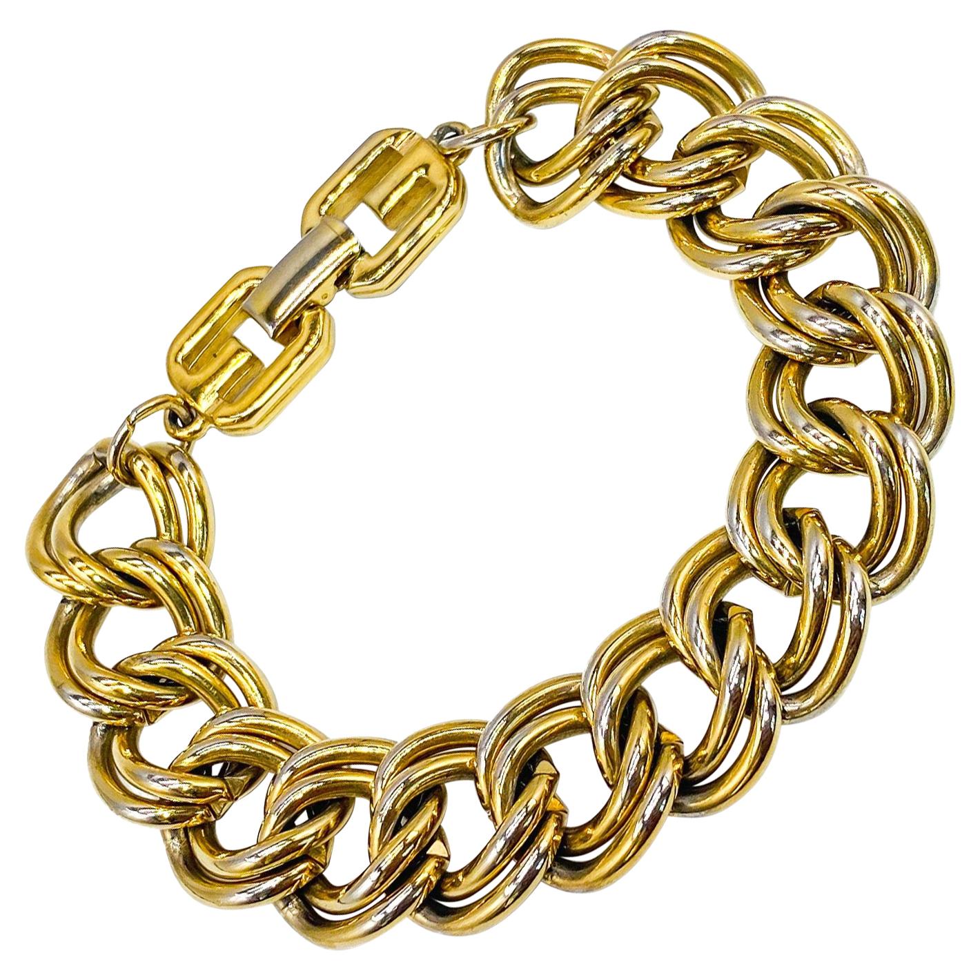 Givenchy Gold Plated Bracelet Vintage, 1980s