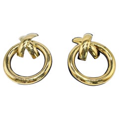 Vintage Givenchy Gold Plated Earrings 1980s for Pierced Ears