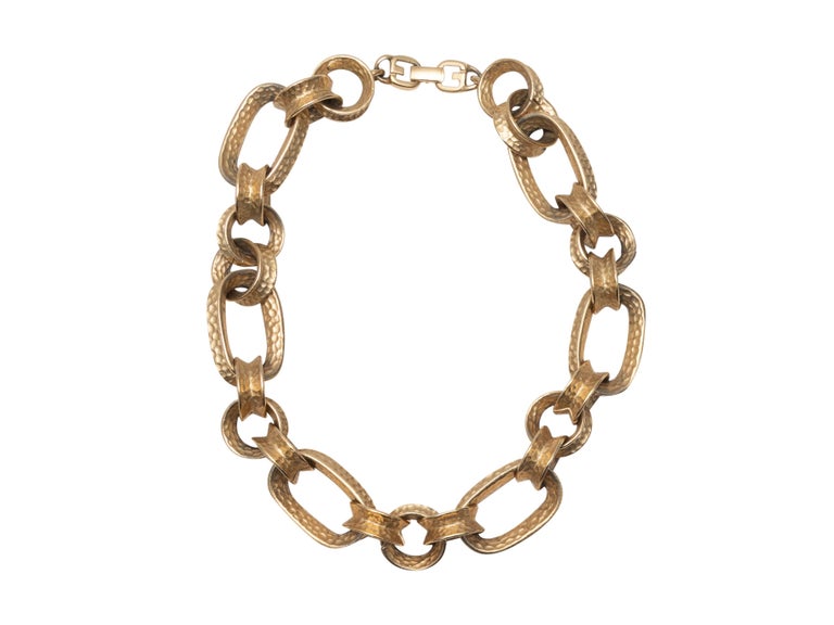 Givenchy GoldTone ChainLink Choker Necklace For Sale at 1stDibs
