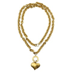 Givenchy Collar/Cinturón Cadena Colgante Corazón Tono Oro