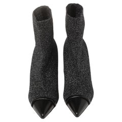 Givenchy Graphic Knit Fabric Cap Toe Ankle Boots Size 37