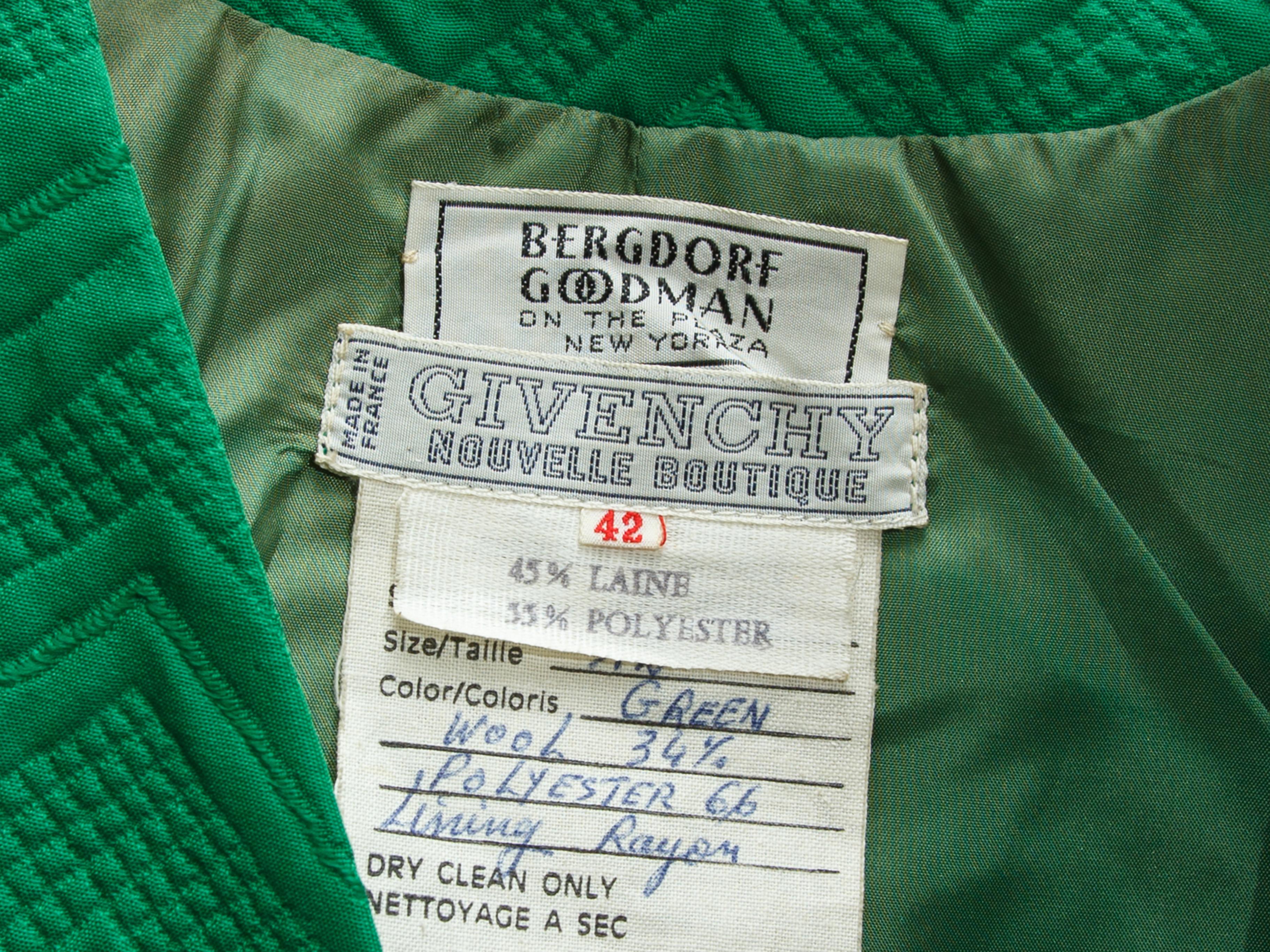 Women's Givenchy Green Chevron Jacket