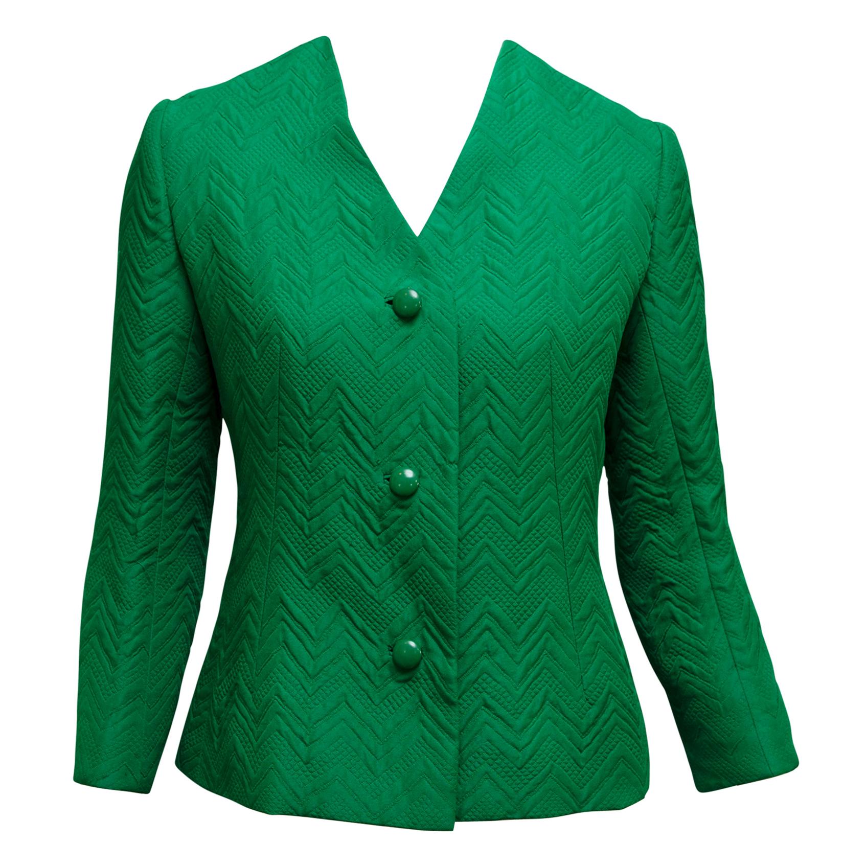 Givenchy Green Chevron Jacket