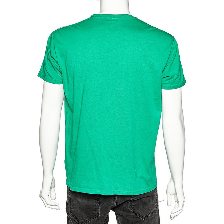 Givenchy Green Cotton Contrast Logo Tape Detail Regular Fit T-Shirt M For  Sale at 1stDibs